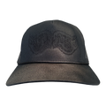 BLACK LOGO TRUCKER HAT