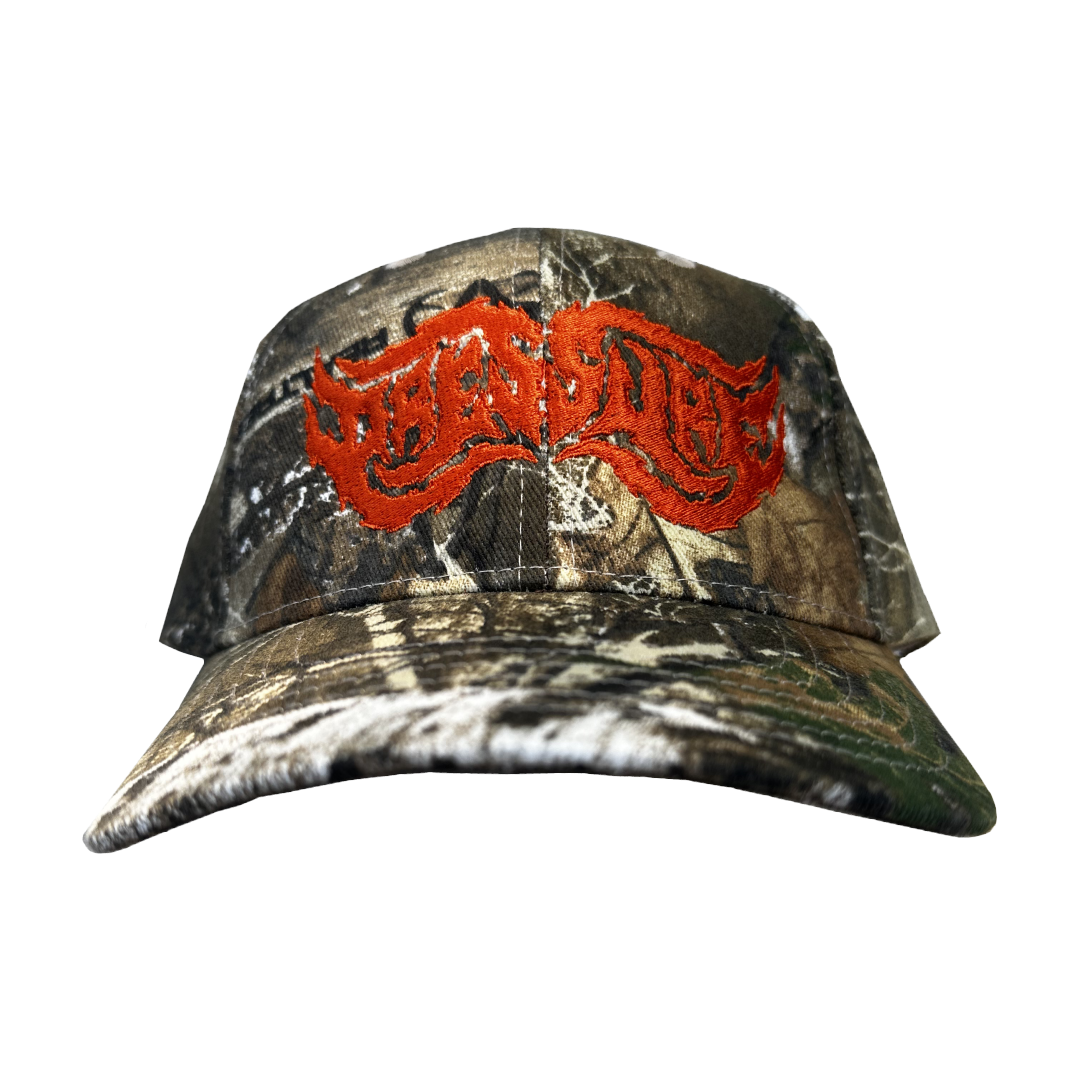 ORANGE CAMO LOGO HAT