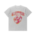 ACID BLUR FLAMING SKULL TEE