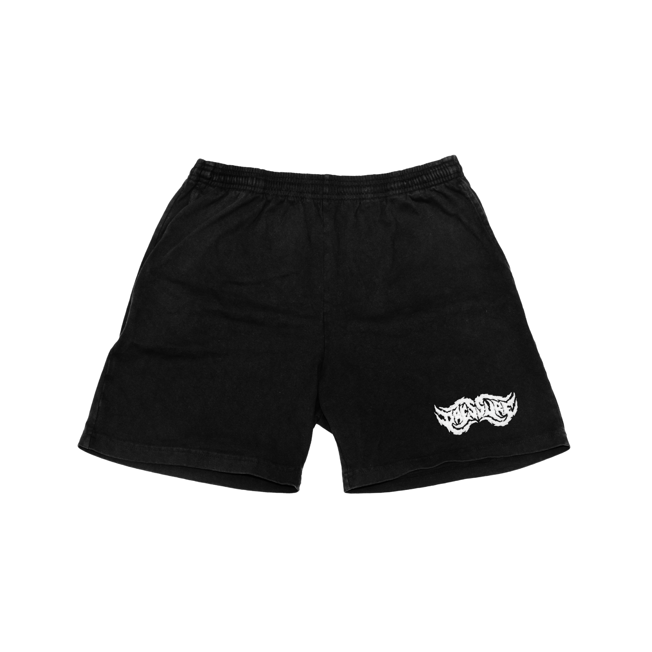 BLACK LOGO SHORTS MEDIUM