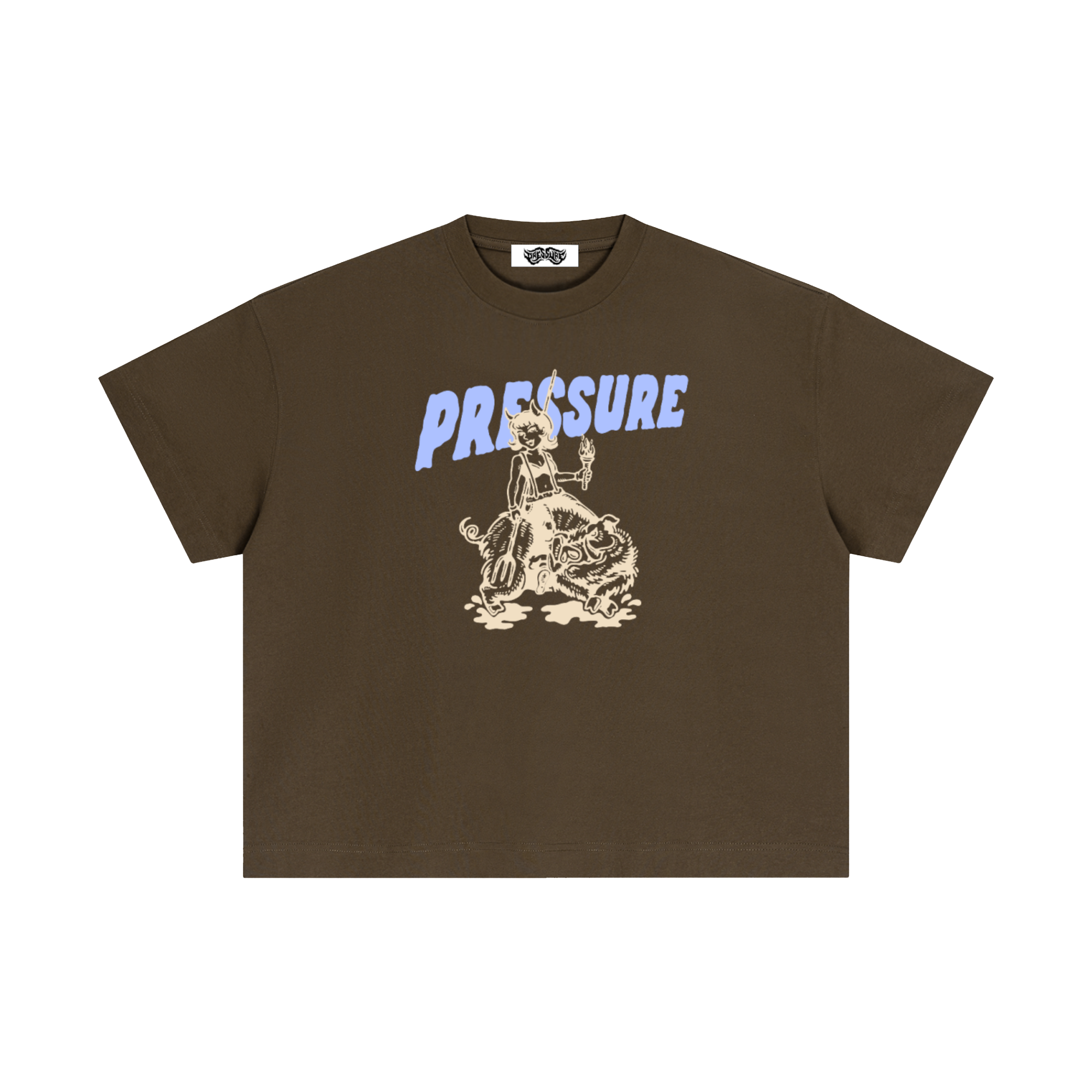 BROWN HOG RIDER TEE XL