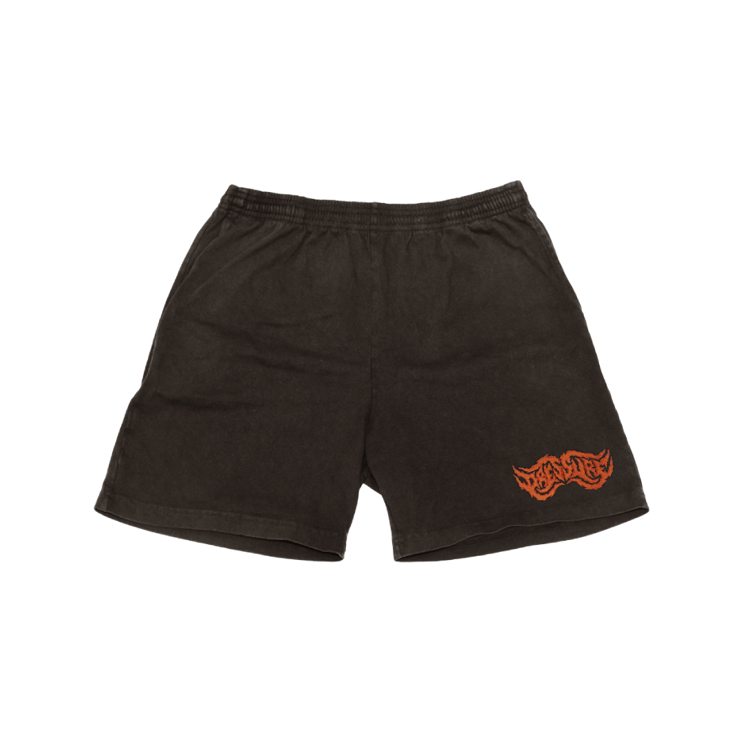 BROWN LOGO SHORTS MEDIUM