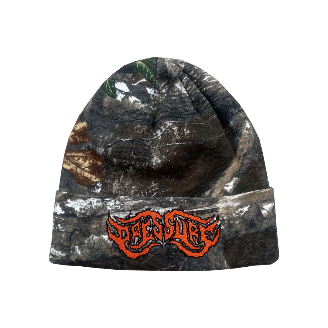 ORANGE CAMO LOGO BEANIE