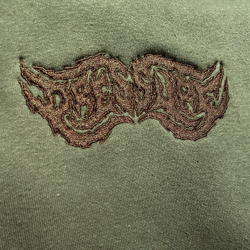 GREEN/BROWN LOGO HOODIE LARGE