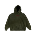 GREEN/BROWN LOGO HOODIE LARGE