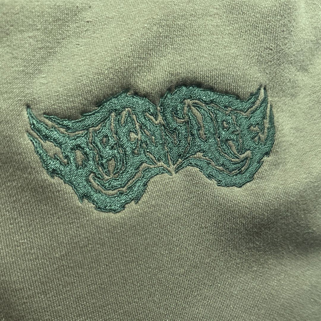 GREEN/GREEN LOGO HOODIE LARGE