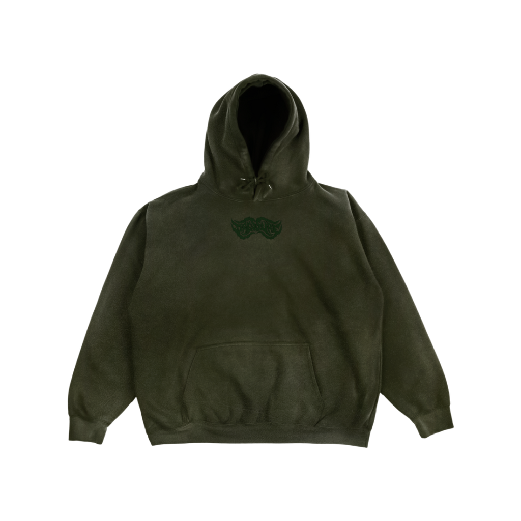 GREEN/GREEN LOGO HOODIE LARGE