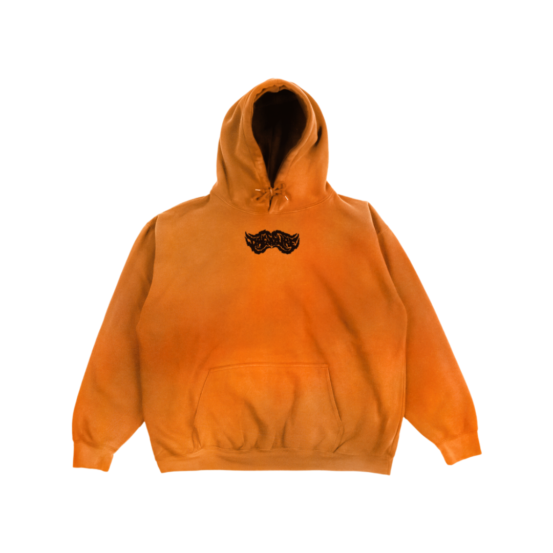 ORANGE LOGO HOODIE LARGE